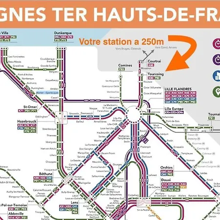 Le Botanique A 250m De La Gare,15 Min De Lille Apartamento *